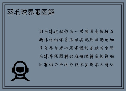 羽毛球界限图解